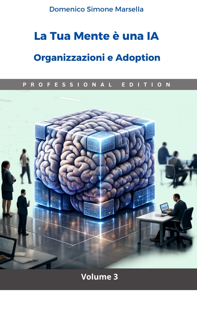 Copertina del libro La Tua Mente è una IA - Vol. 3: Organizzazioni e Adoption